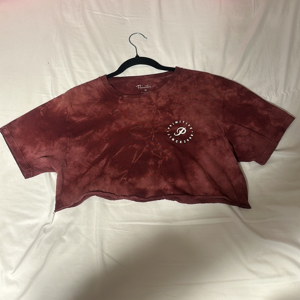 Size medium Primitive Skateboarding maroon crop top. Great condition